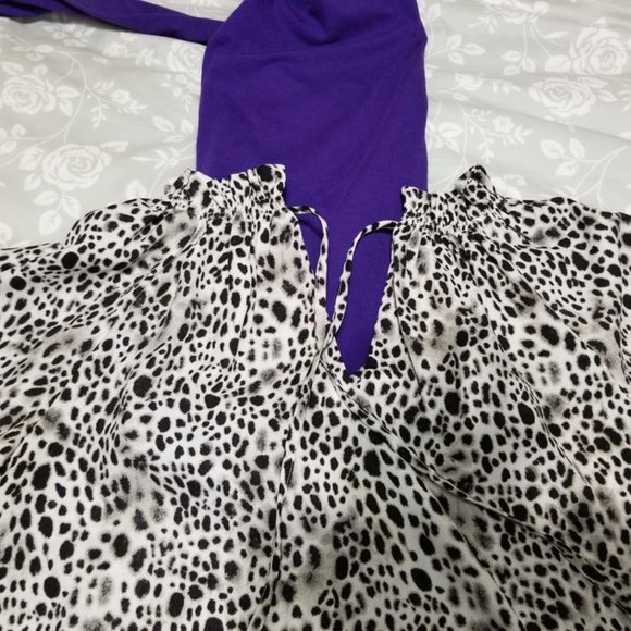 Dalmation Print Long Sleeve Blouse - Extra Small - Picture 4 of 7